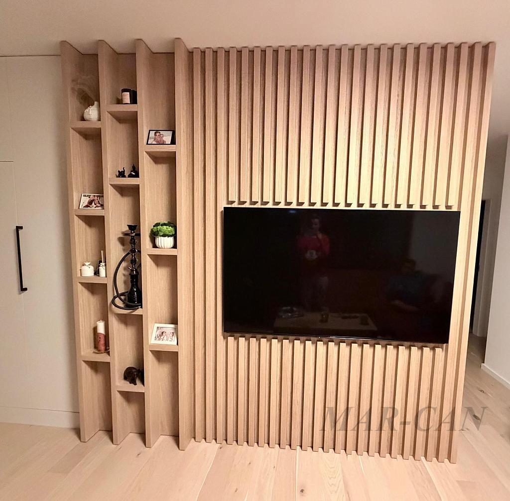 Lamelova stena Dub bielený