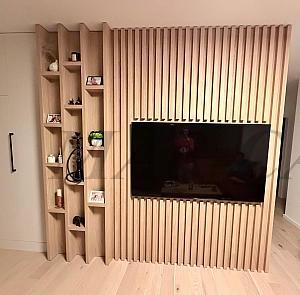 Lamelova stena Dub bielený